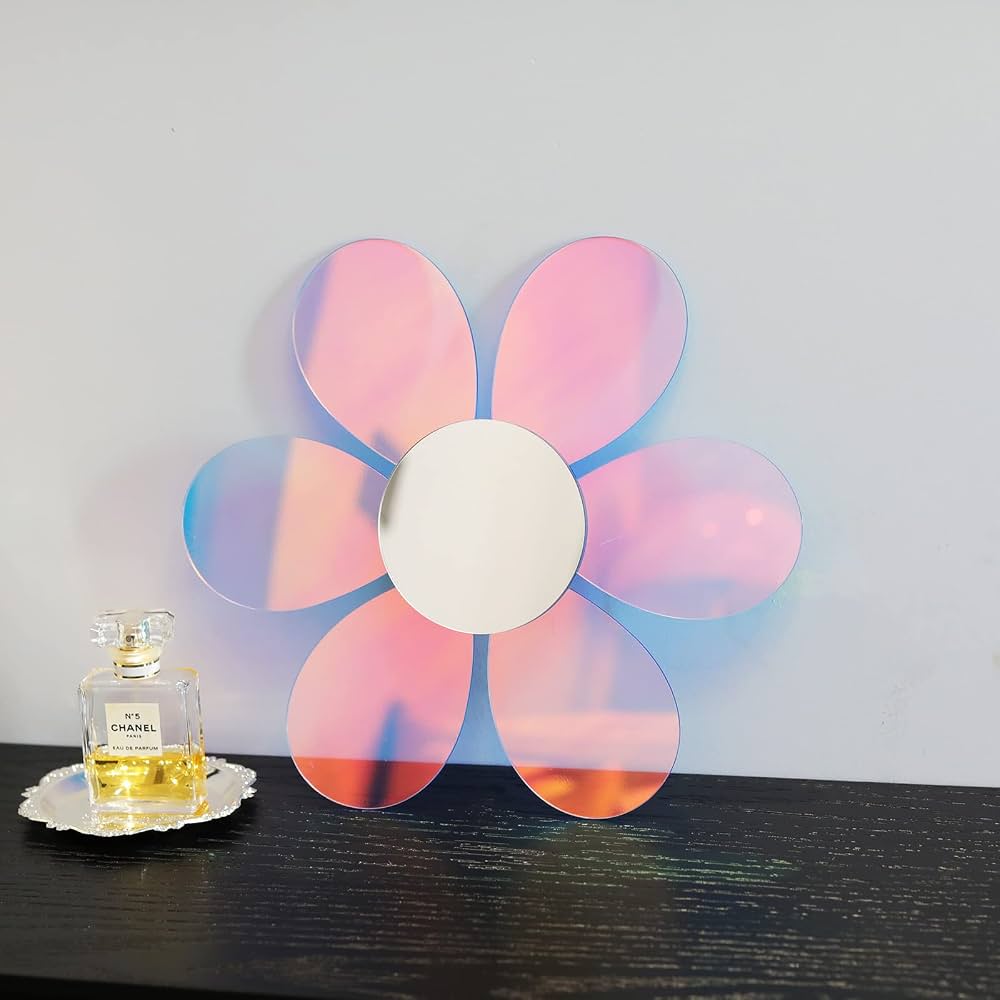 Pink Acrylic Tabletop Mirror