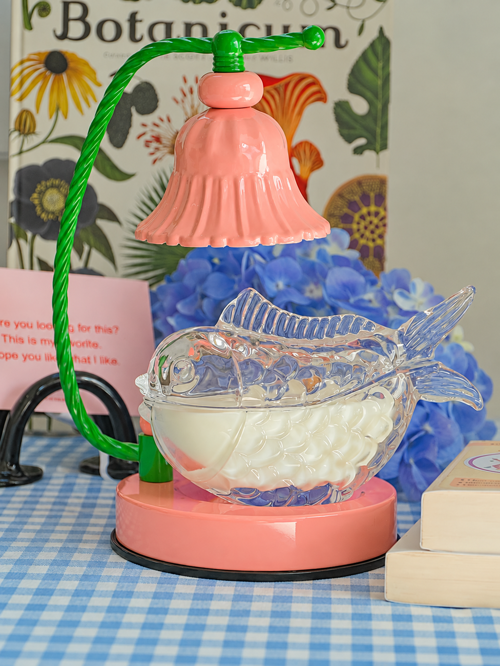 Pink Flower Candle Warmer Lamp