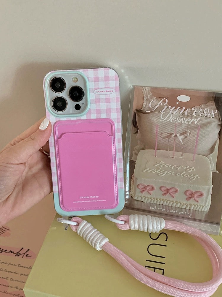 Pink Checkered iPhone Case