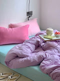 Pastel Pink Cotton Duvet Cover Set