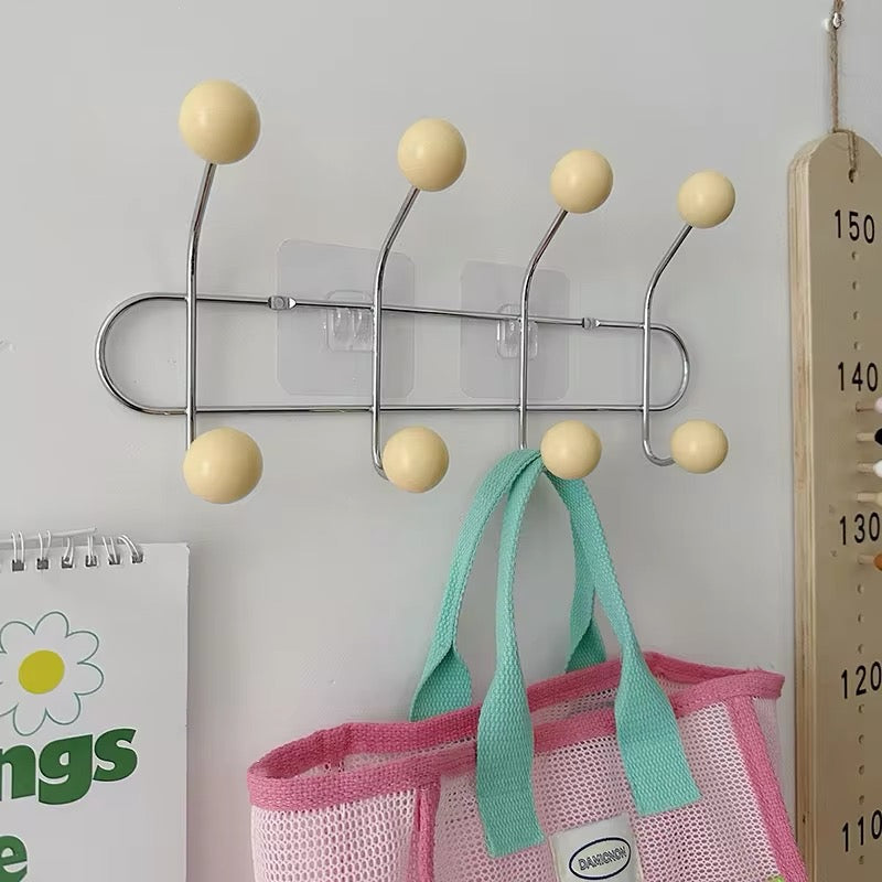 Retro Wall Mounted Coat Rack Beige S: 33 x 15 cm (13 x 5.9 in)