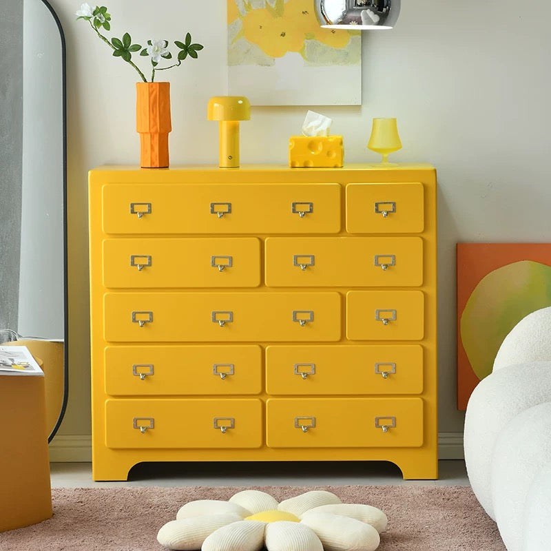 Aesthetic Pink Storage Cabinet Yellow