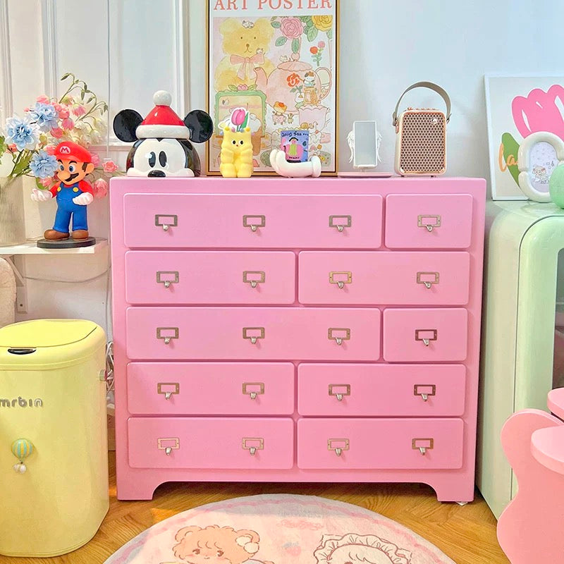 Aesthetic Pink Storage Cabinet