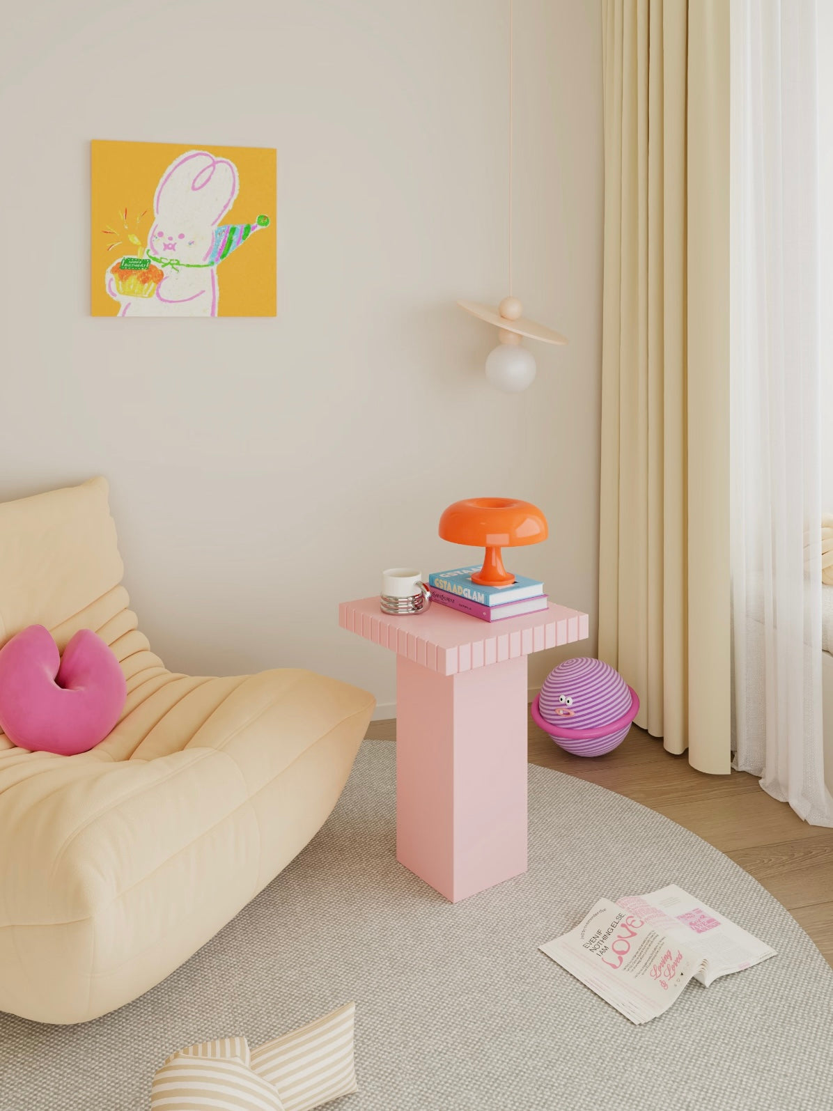Small Pastel Side Table