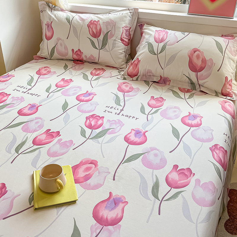 Floral Fitted Bed Sheets Tulip