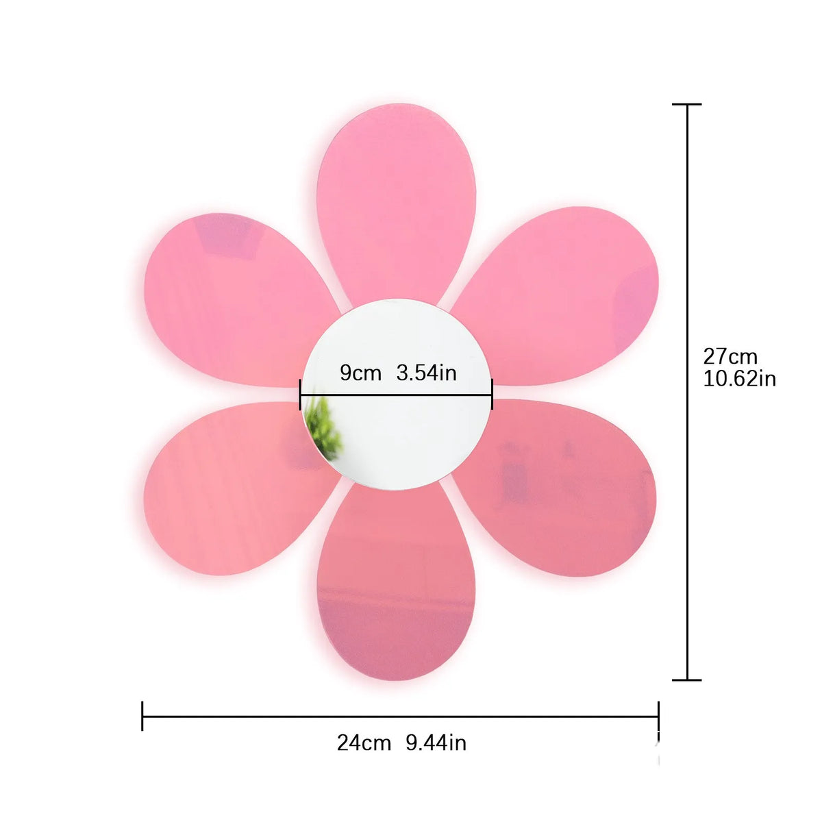 Pink Acrylic Tabletop Mirror