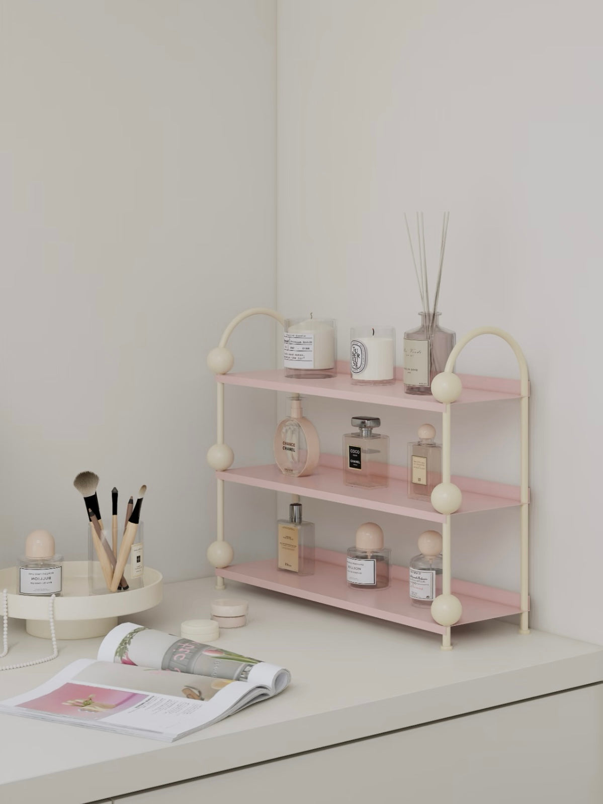 Pastel Perfume Display Shelf