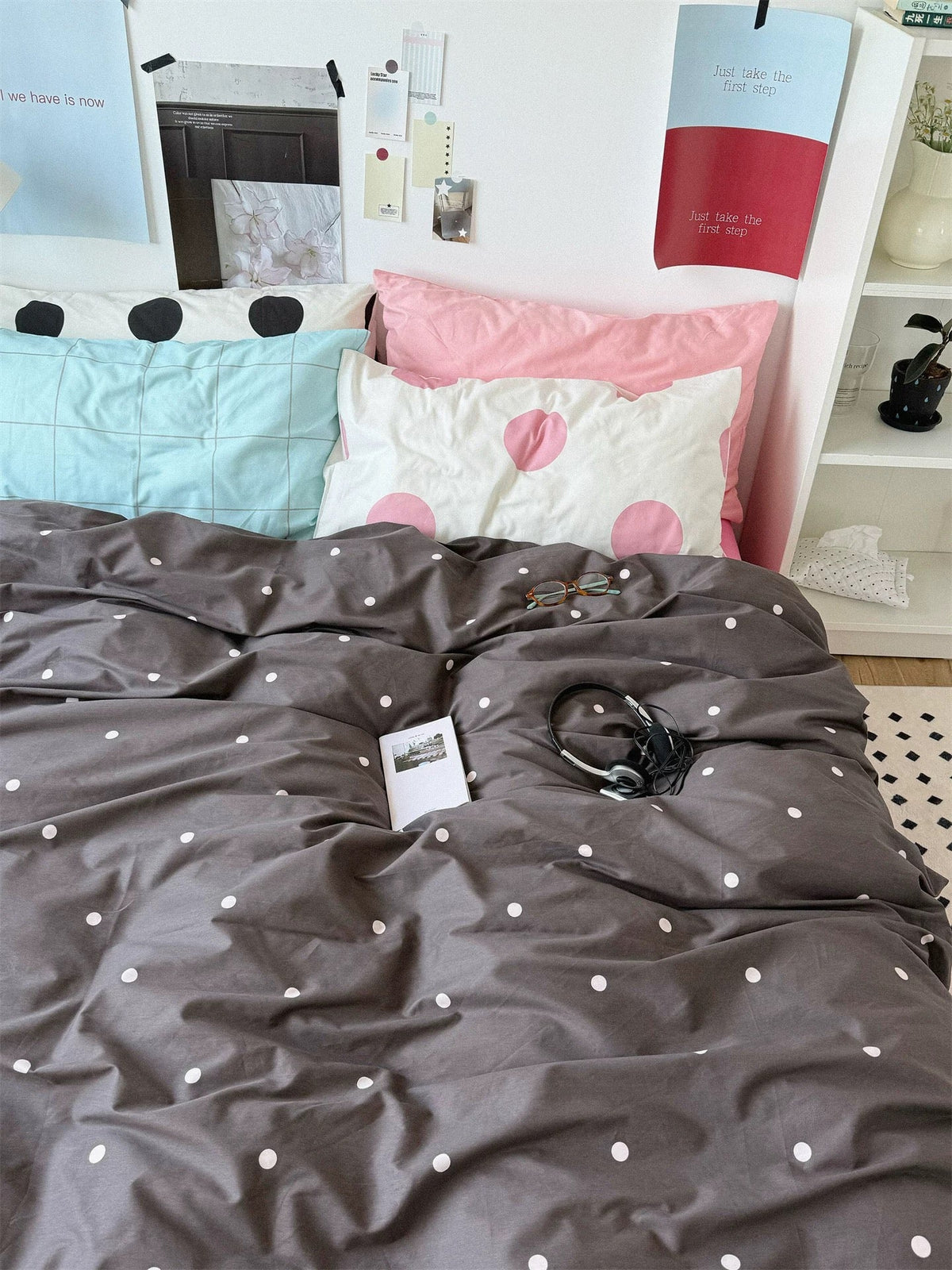 Pink and Gray Bedding Set