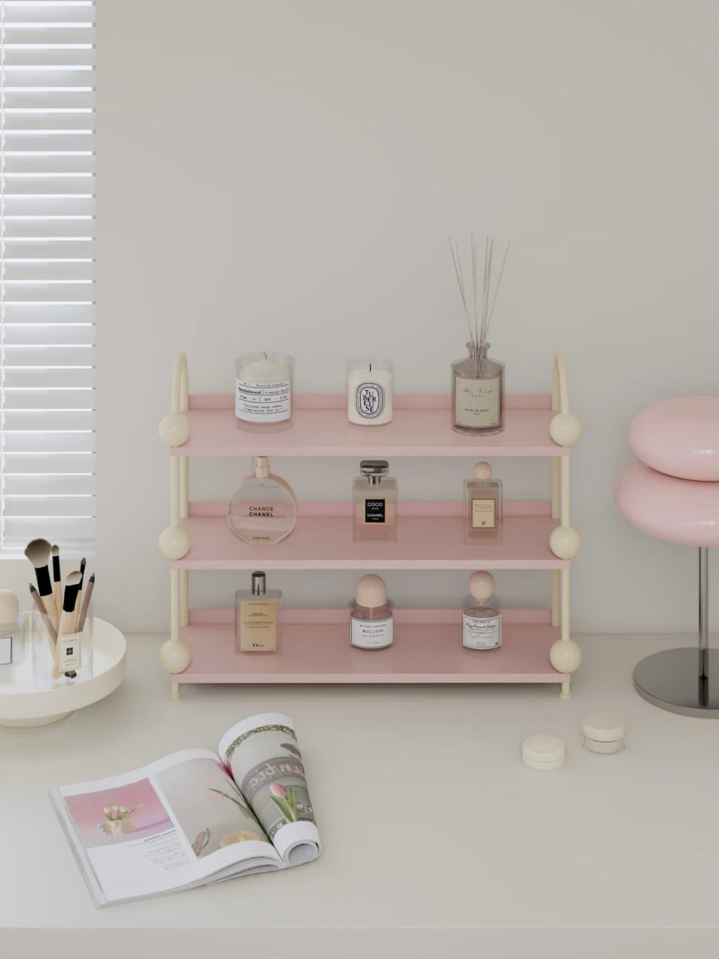 Pastel Perfume Display Shelf