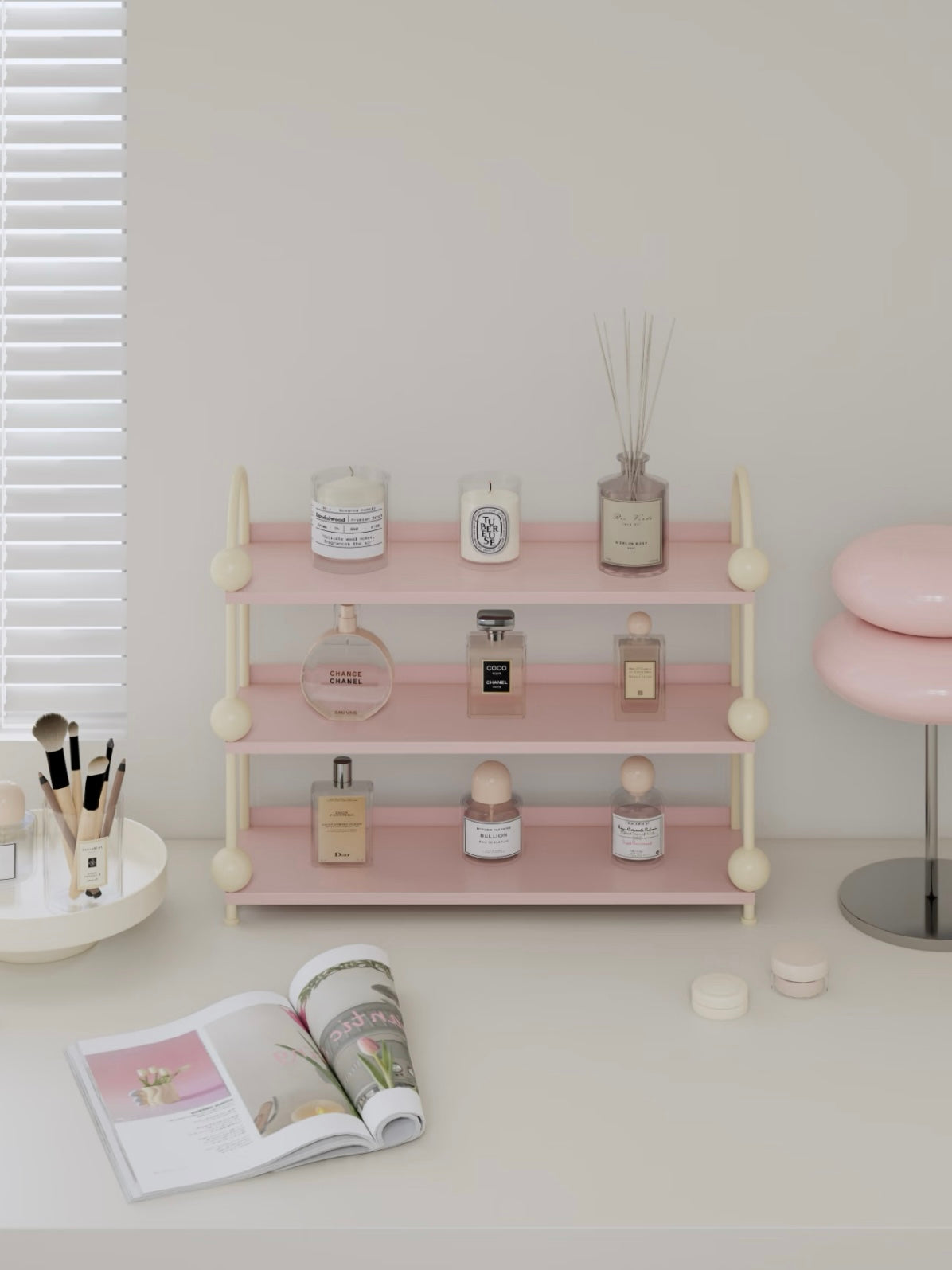 Pastel Perfume Display Shelf