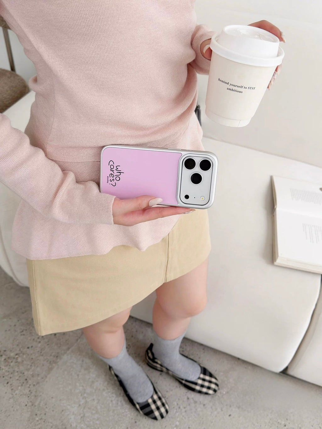 Glossy Light Pink iPhone Case