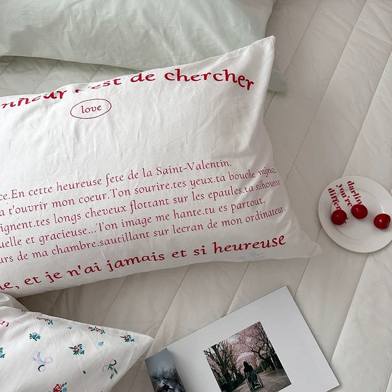 Pastel Aesthetic Cotton Pillowcase Quote