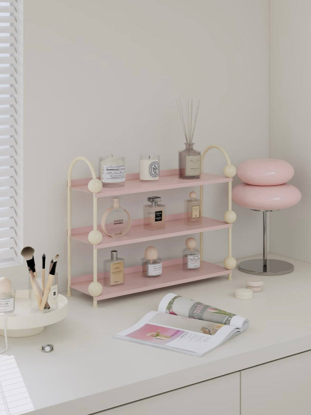 Pastel Perfume Display Shelf