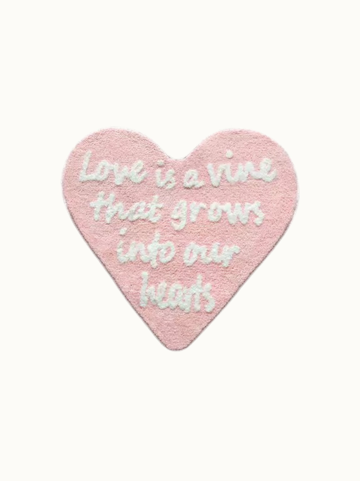Heart Shaped Typography Rug