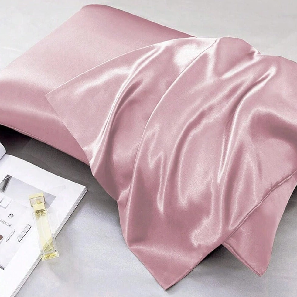 Skin Recovering Mulberry Silk Pillowcase - Twin Pack Rose Pink