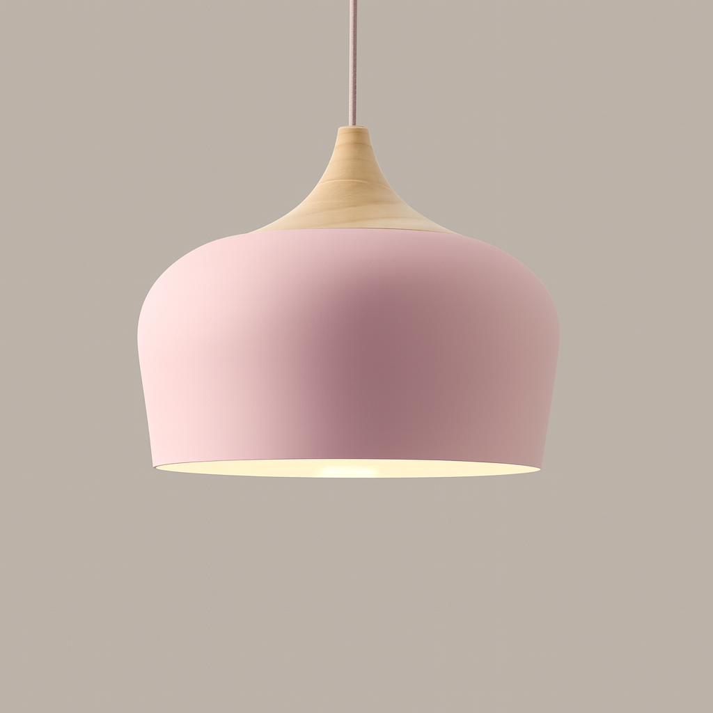 Soft Pastel Palette Pendant Lights in Metal & Wood - Final Sale