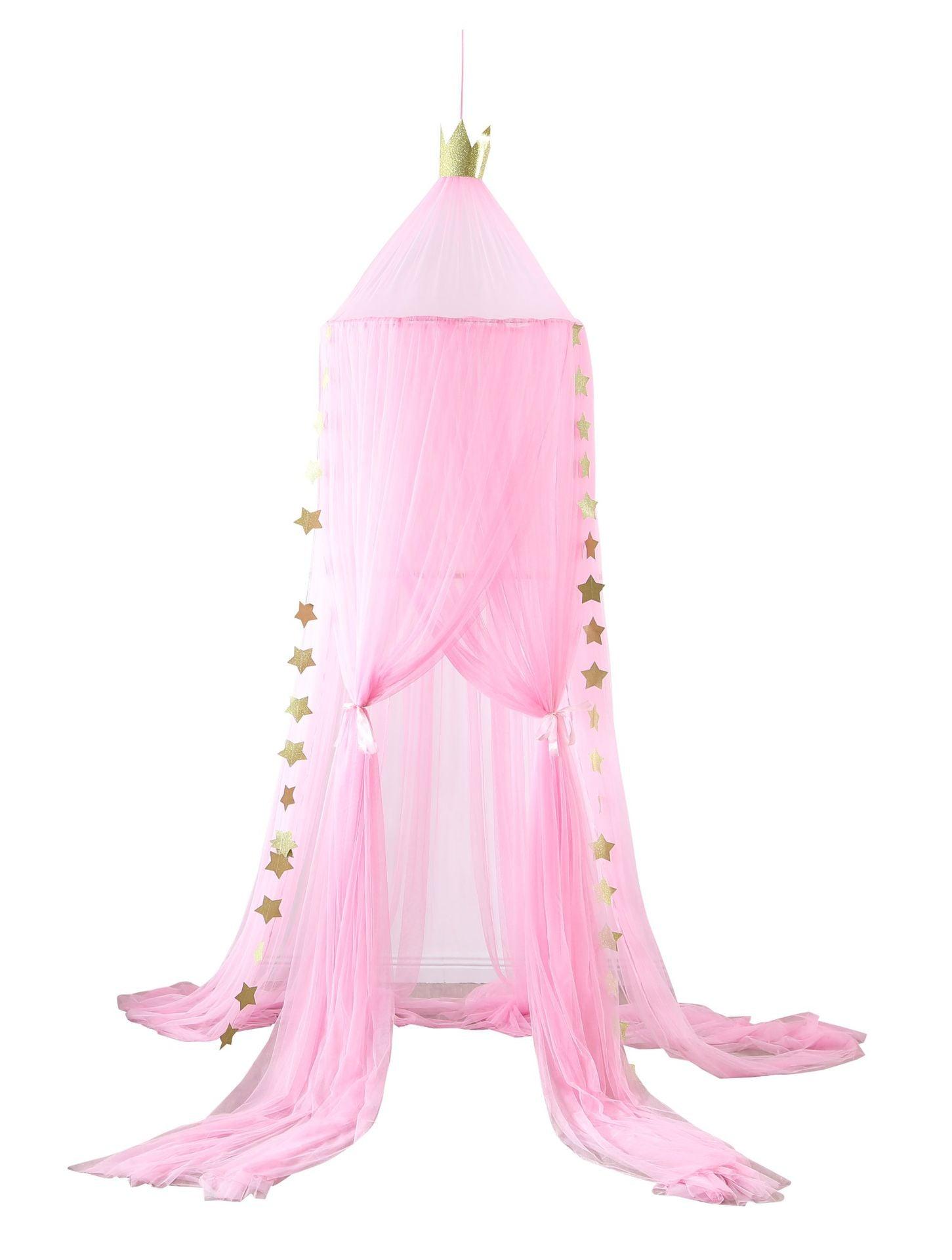 Crib Mosquito Net Canopy – Mesh Nursery Bed Tent Pink