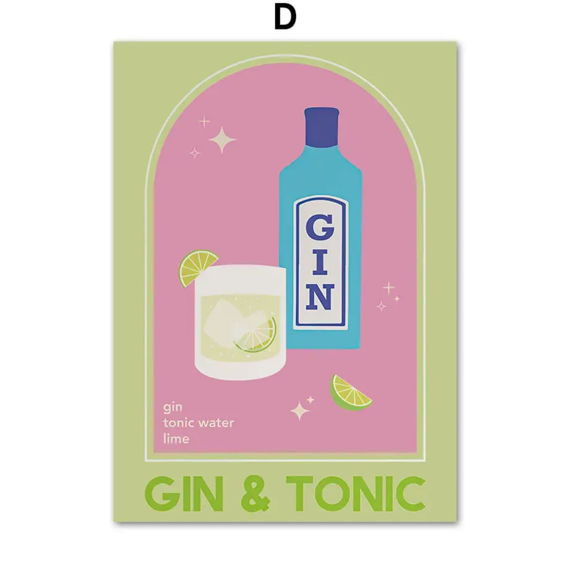 Abstract Art Prints Gin Tonic