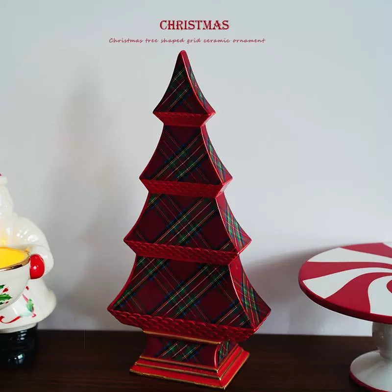 Red Ceramic Christmas Tree