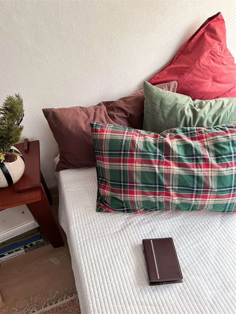Plaid Christmas Pillowcase