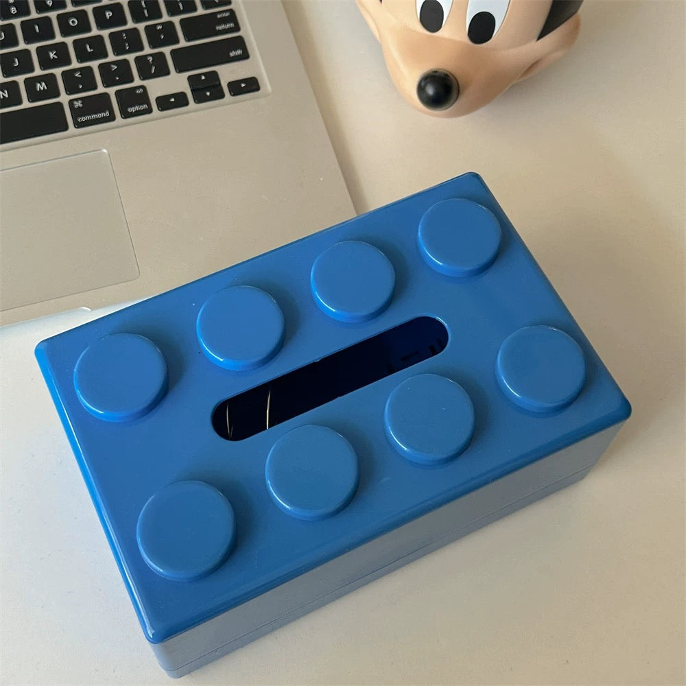Creative Building Blocks Tissue Box Blue