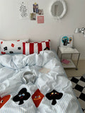 Cartoon Playing Card Bedding Set
