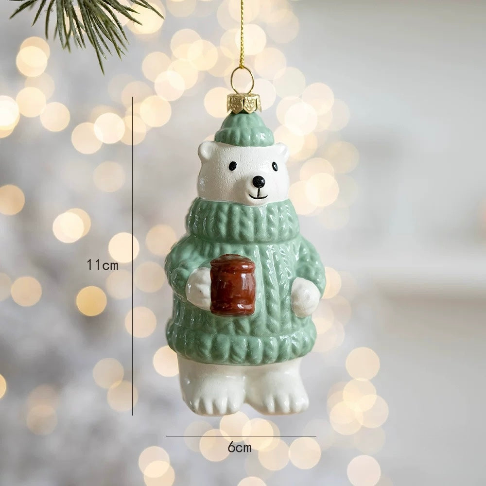 Whimsical Green Christmas Ornaments