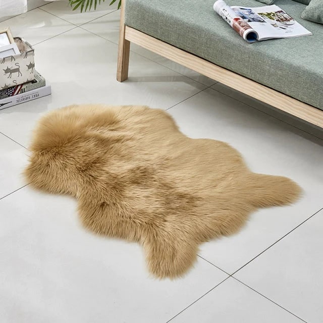 Fluffy Rug Camel