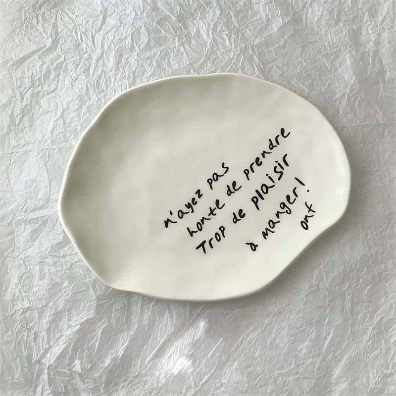 French Cafe Irregular Plate & Jam Spreader