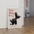 Black Balloon Dog Poster