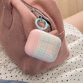 Pastel Pink Plaid AirPods Case