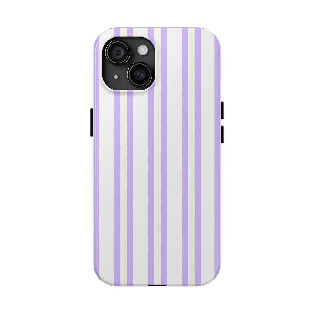 Purple & Yellow Striped iPhone Case