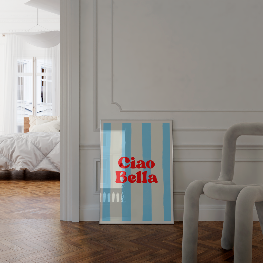 Blue Stripe Coastal Poster Set