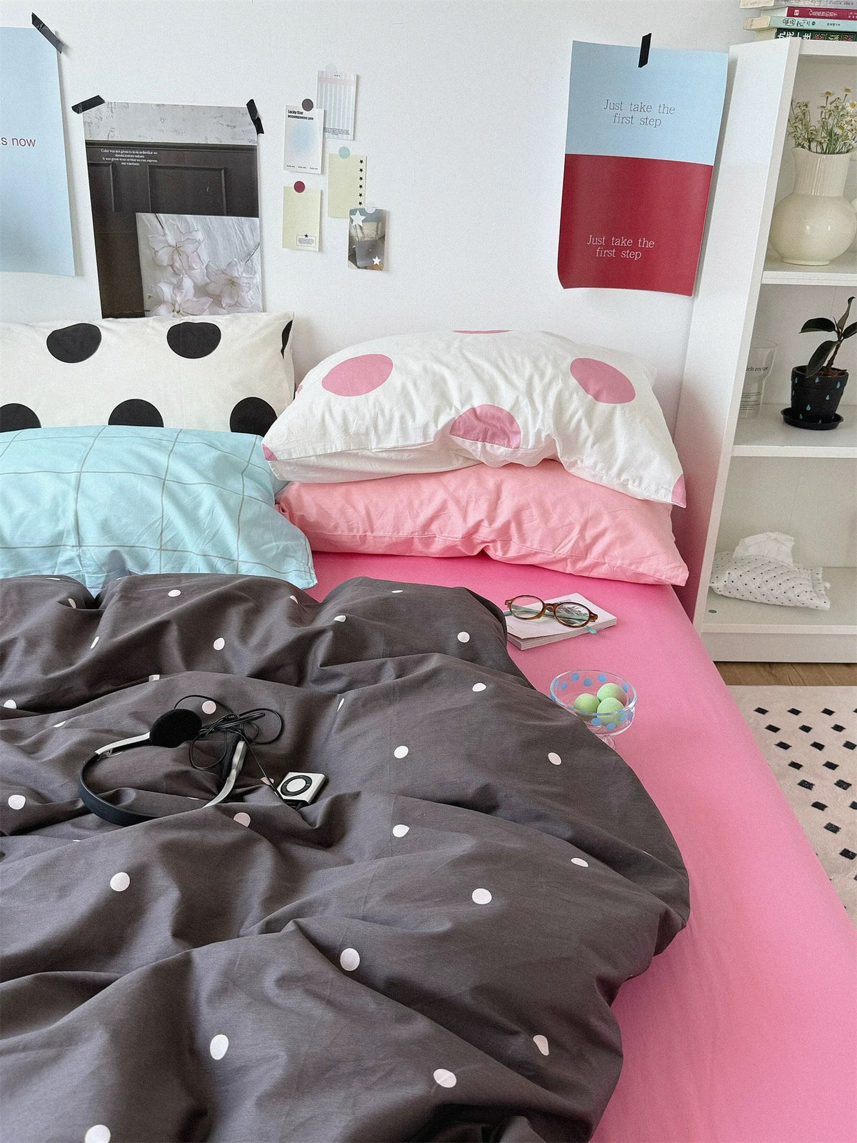 Pink and Gray Bedding Set