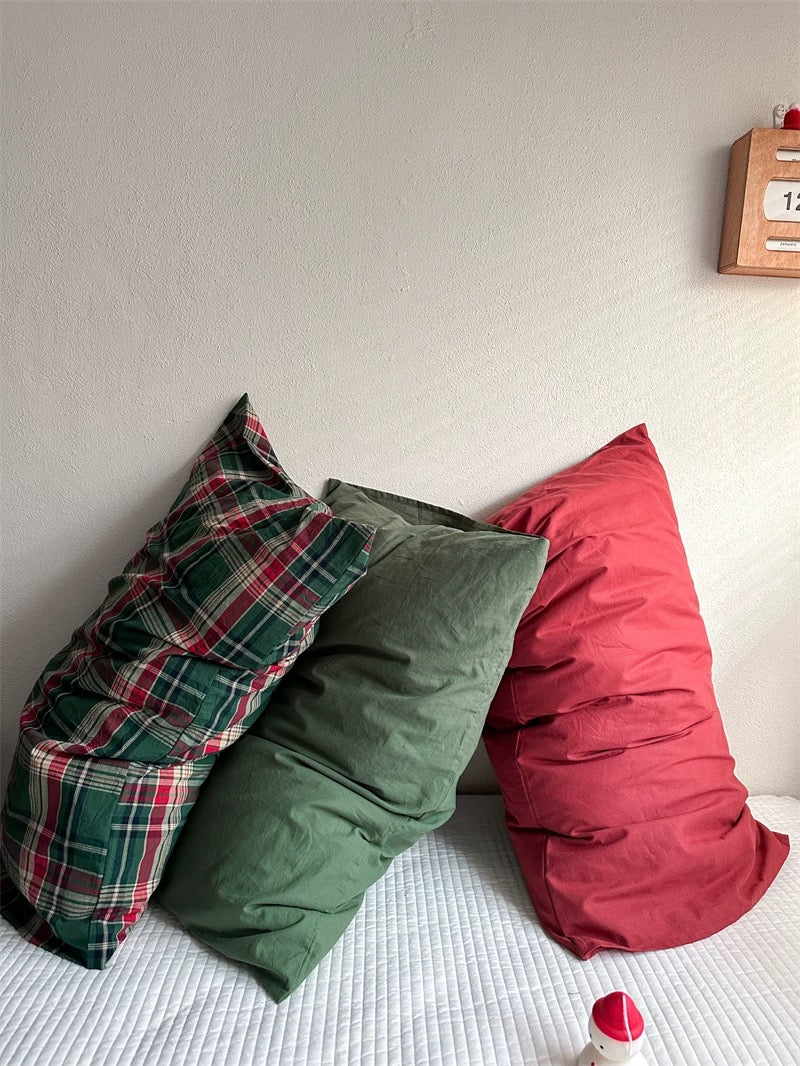 Plaid Christmas Pillowcase