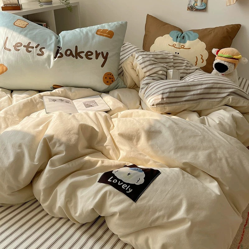 Cute Puppy Cotton Bedding Set