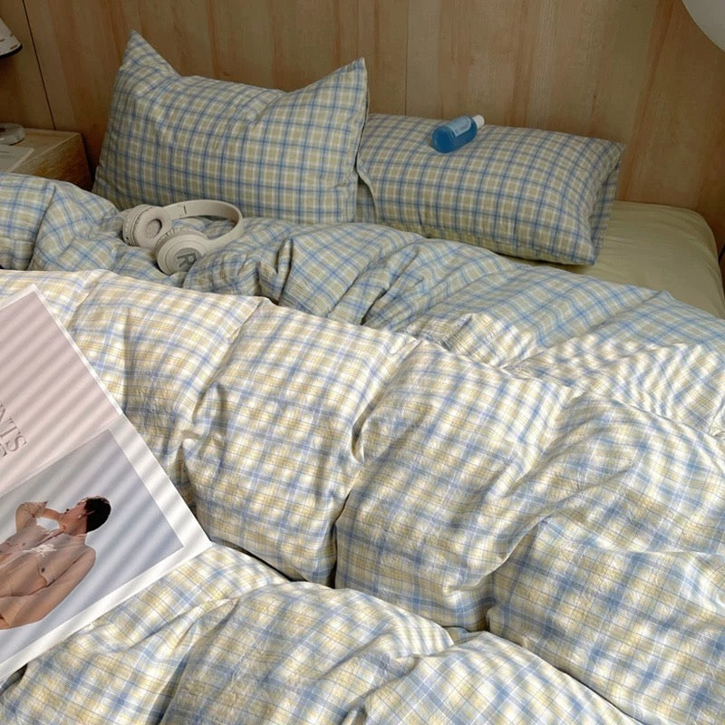 Retro Classic Plaid Duvet Cover Set