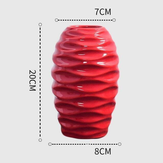 Scarlet Elegance Curve Vase As shown 2