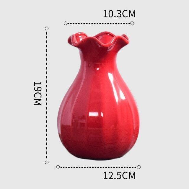 Scarlet Elegance Curve Vase As shown 5