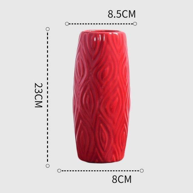 Scarlet Elegance Curve Vase As shown 9