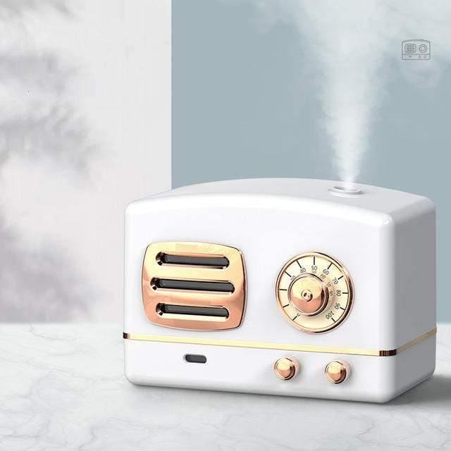 Vintage Radio Scent Diffuser Humidifier 200ml White
