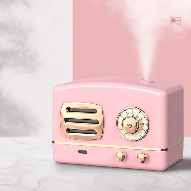 Vintage Radio Scent Diffuser Humidifier 200ml Pink