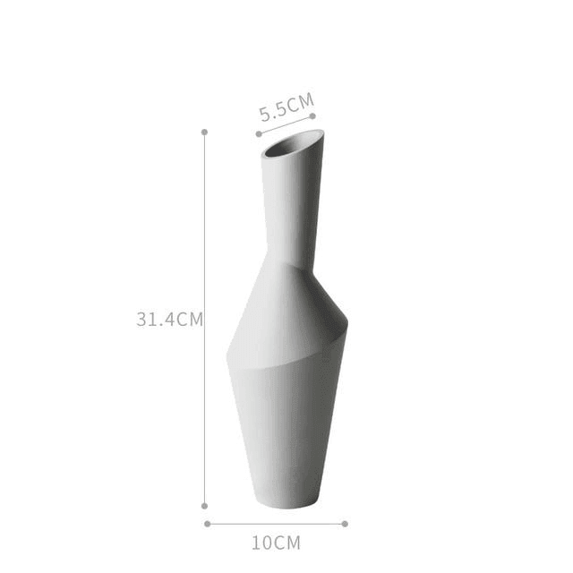 Muse Artistic Ceramic Vases LightGrey
