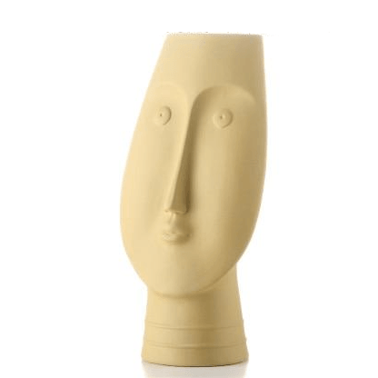 Monte - Ceramic Face Vases Yellow L