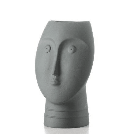 Monte - Ceramic Face Vases Grey M