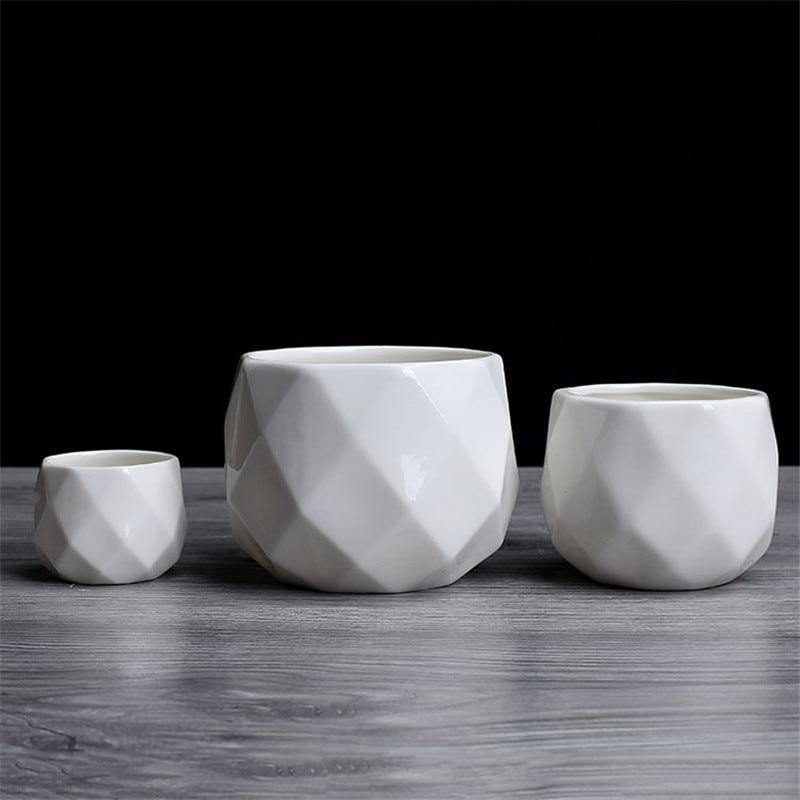 Diamond Ceramic Succulent Pots