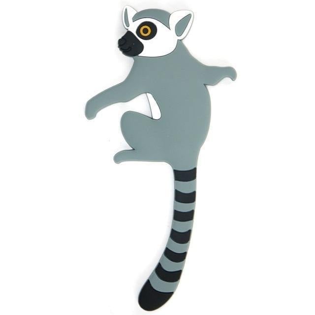 Adhesive Animal Hooks for Fridge and Wall Lemur