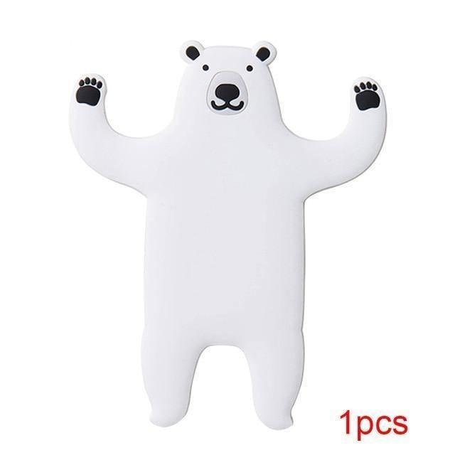 Adhesive Animal Hooks for Fridge and Wall Bear