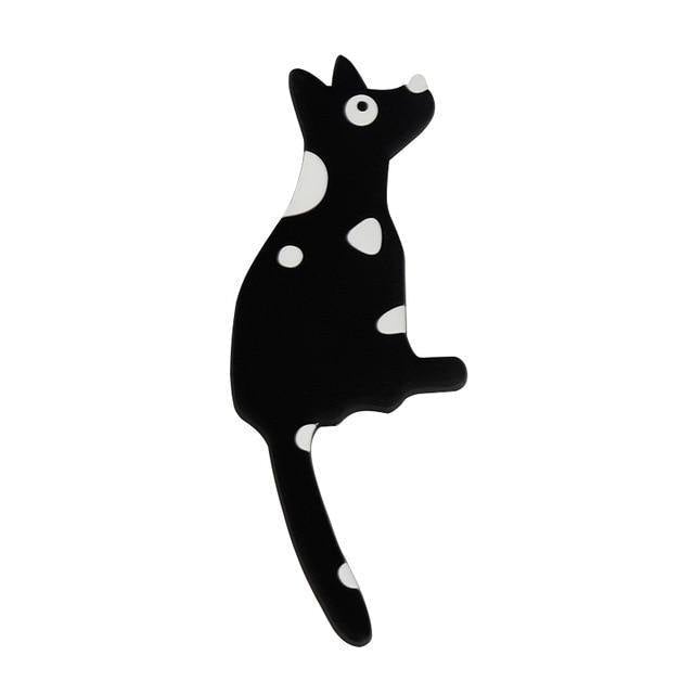 Adhesive Animal Hooks for Fridge and Wall Black Spotted Dog