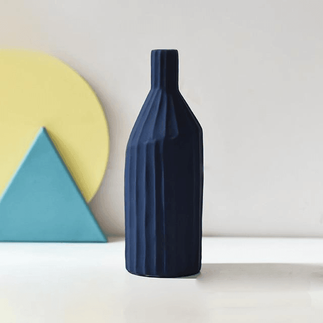 Morandi Muse Textured Ceramic Pots Tall SteelBlue